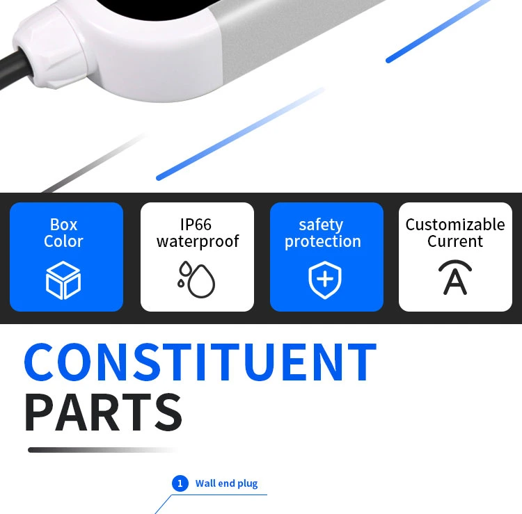 3.5kw 16A Compact and Portable EV Car Charger with 4.5m Cable & Schuko Plug for Electric Vehicle Charging Wallbox