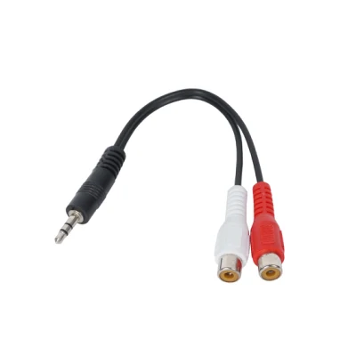 Câble RCA 1mâle à 2femelle Câble Audio Vidéo AV 2mâle à 1femelle