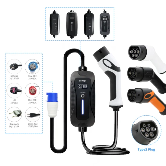 Chargeur portatif de véhicule électrique du chargeur 16A de voiture du type 2 EV d'IEC62196