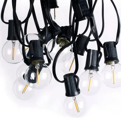 Éclairage décoratif étanche AC120V LED String Light Belt Patio de Noël Edison String Lights Outdoor Poles S14 Holiday Peut être personnalisé