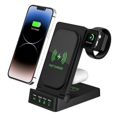 2023 Nouvelle version pour le support de téléphone Apple Watch Chargeur sans fil rapide 3 en 1