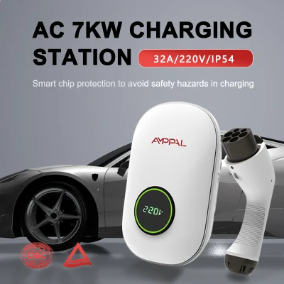 Chargeur EV de boîte murale de voiture électrique Kayal 32A avec prise de type 2