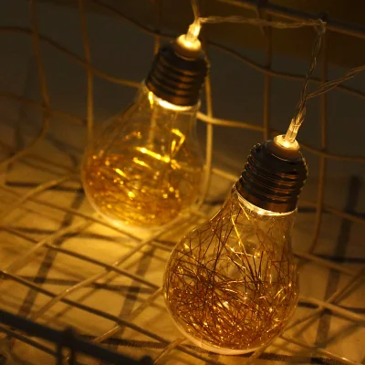 Retro Edison Gold grandes ampoules lumières du Nouvel An Guirlandes lumineuses décoratives de fête de mariage de Noël